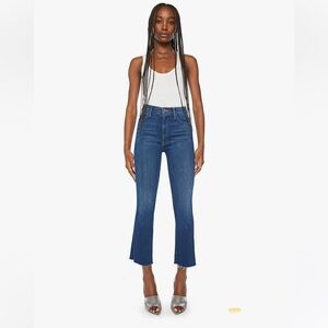 Mother the Hustler Ankle Fray Jeans in Movie Night